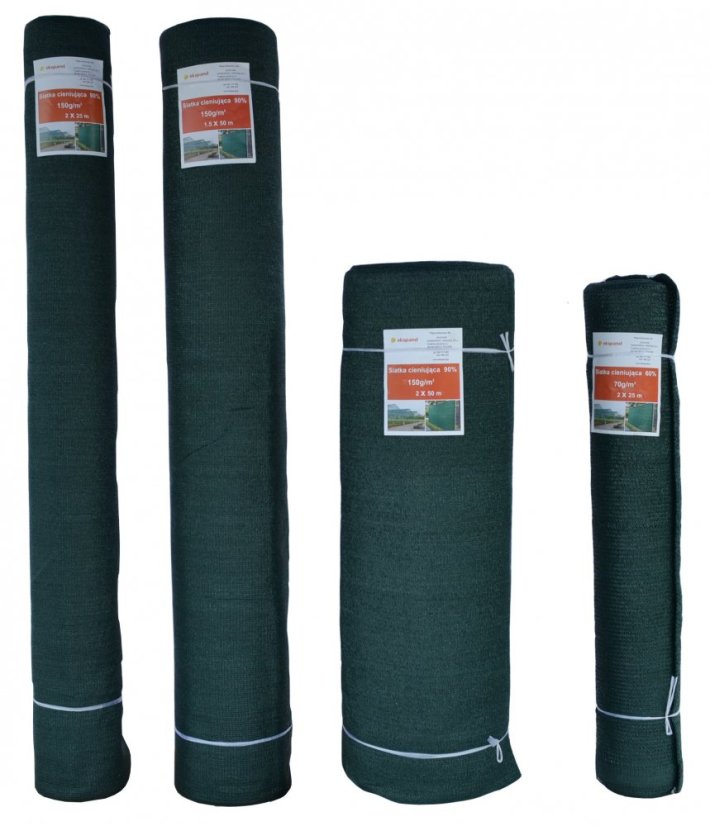 Plasă de umbrire verde 1,5M x 25M 90% grad de umbrire