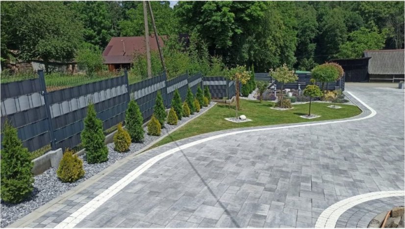 Belátásgátló szalag 19cm x 35m 450g/m2 Grafit + kapcsok 24db