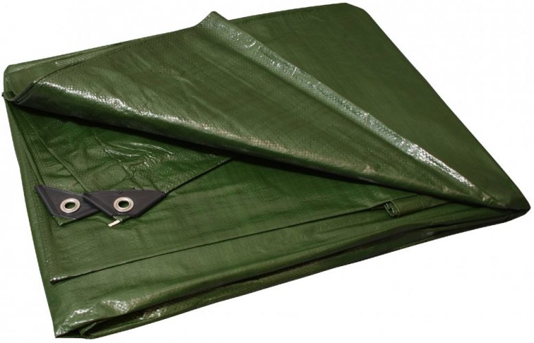 Abdeckplane grün-silber 2x2 m 130 g/m2