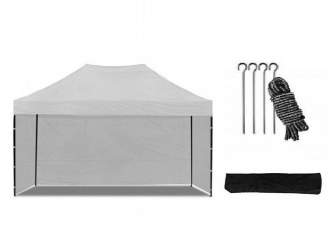 Cort pavilion 3x4,5 m alb All-in-One