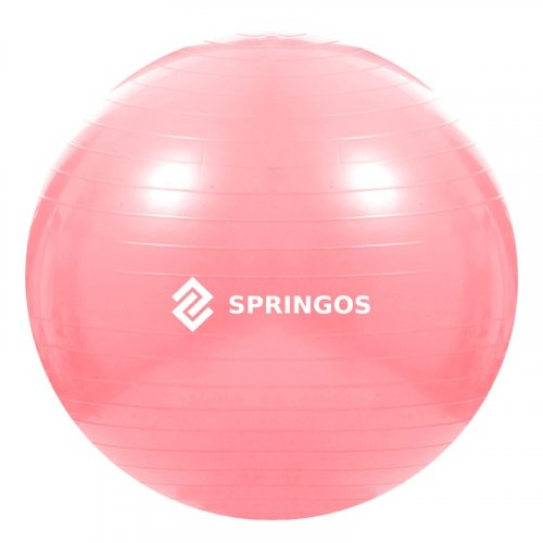 Žoga za gimnastiko 75cm s tlačilko Pink