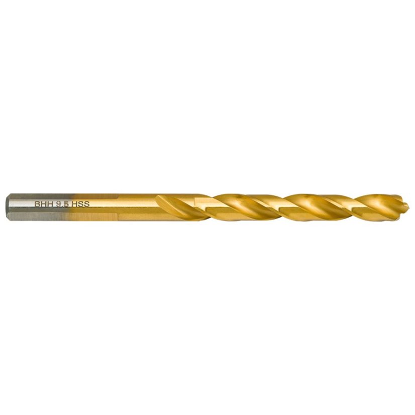 Baildon DIN 338 RN 9,5 mm, HSS TiN (S), 125-81 mm (3-hornyos szár) 71109503