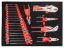 Professioneller Werkstattwagen / Schrank mit Werkzeugen 196 Stk. REDATS - 6 Schubladen Red/Black