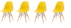 Stuhl-Set in Gelb skandinavischer Stil CLASSIC  3+1 GRATIS!