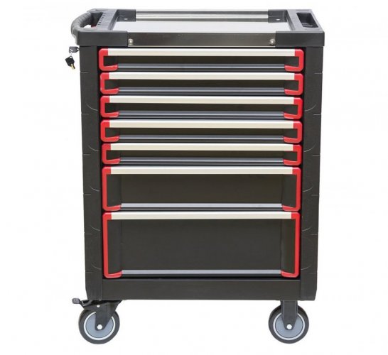 Profesionalni delavniški voziček / omarica z orodji 420 kosov REDATS - 7 predalov Black/Red