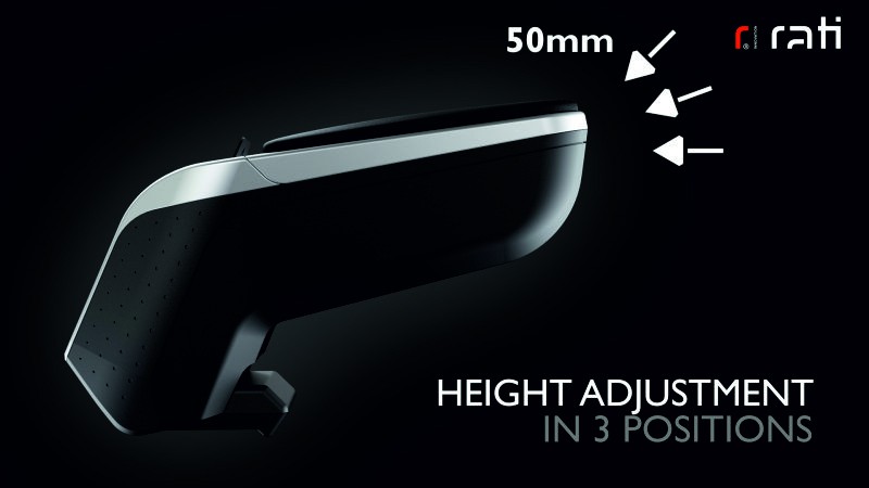 Naslon za ruke Peugeot 207 - Armster 2, crni, eko koža
