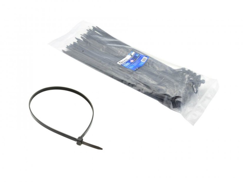 Kábelkötegelők 250x4,8mm BLACK