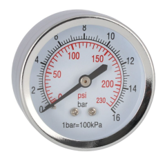 Barometer 1/4" 0-16 bar zadnji priključek