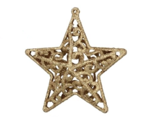 Christbaumschmuck - Stern 3 Stk. 10,5 cm GOLD