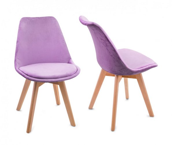 Трапезен стол от кадифе в скандинавски стил Rose Glamor