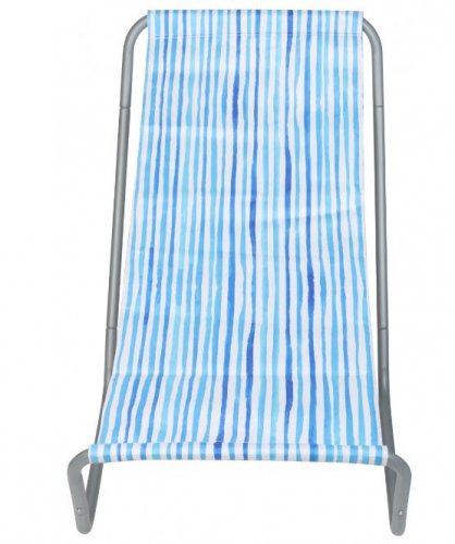 Vrtni ležalnik za plažo s prevleko BLUE LINES