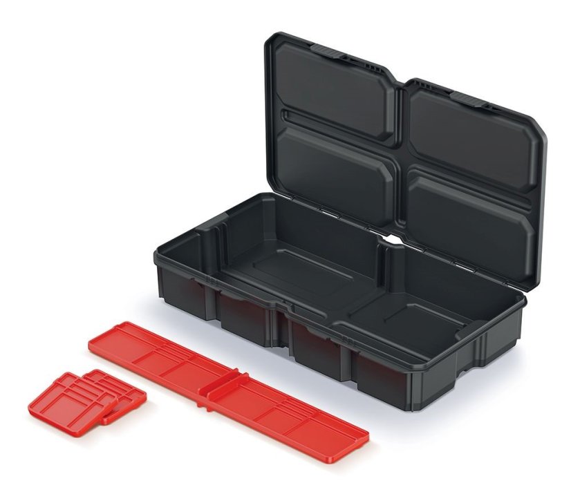 Organizátor rekeszekkel 28,5x15,8x5,7cm MSX BOX Fekete/Vörös