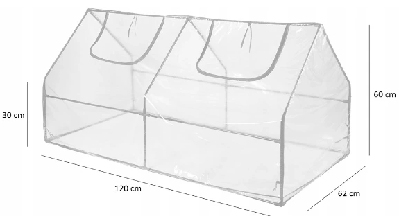 Vrtni plastenik - klijalište 120x62x60cm