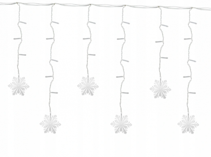 Fényfüzér 100 LED 5 m – 8 funkció Snowflakes