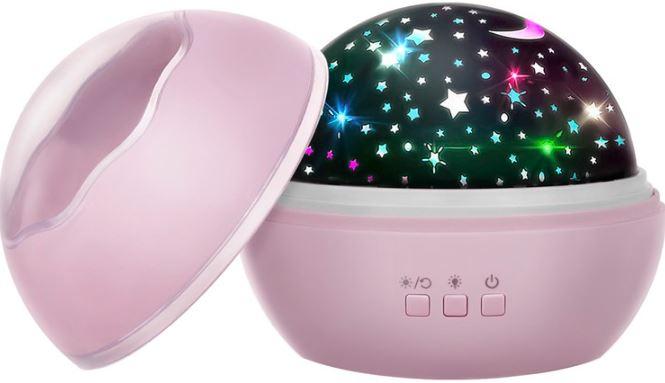 LED éjszakai lámpa – projektor 2 az 1-ben Pink
