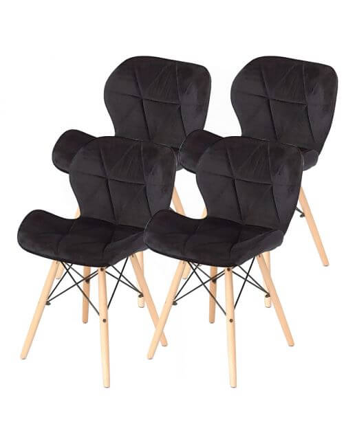 Esszimmerstuhl samt schwarz CARBON