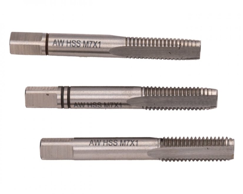Gewindeschneider M7x1mm HSS M2 3St.