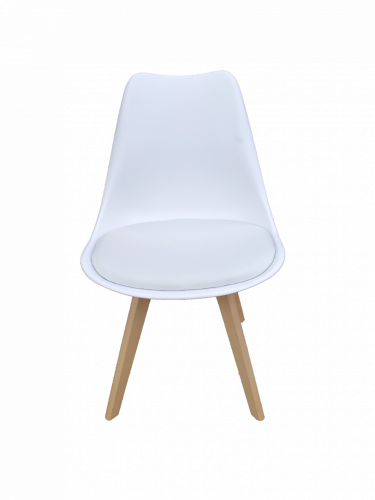 Трапезни столове 4бр. бели Скандинавски стил Basic