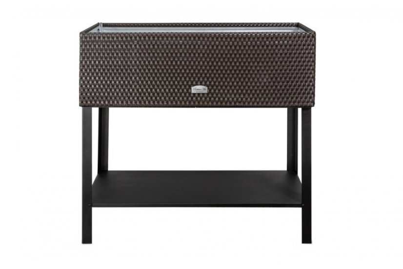 Rattan virágtartó Salermo zöldes-barna 95x40x30