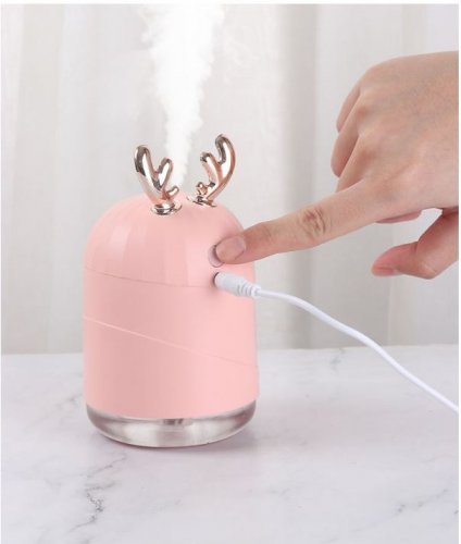 Aroma difuzor LED USB 200ml Deer Pink
