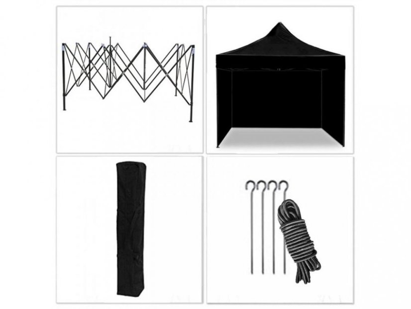 Škarjasti šotor 2x3 m črn All-in-One