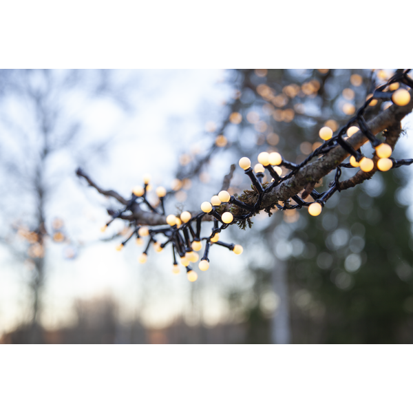 Dekorative LED-Kugeln für den Außenbereich, 300LED, 6 m, warmweiß