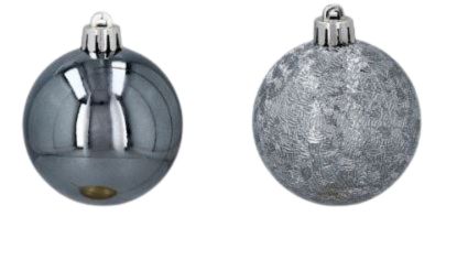 Karácsonyi gömbök 12db 6cm Grafit