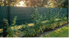 Засенчващо фолио за засенчване на ограда 4,75 см х 35 м Сиво 450 г/м2 + щипки