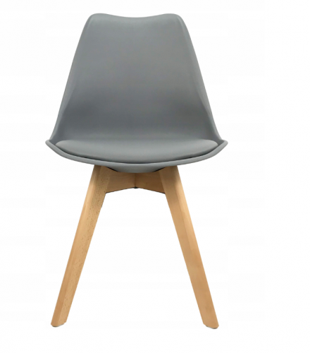 Jedilni stoli 4 kosi temno sivi skandinavski stil Basic