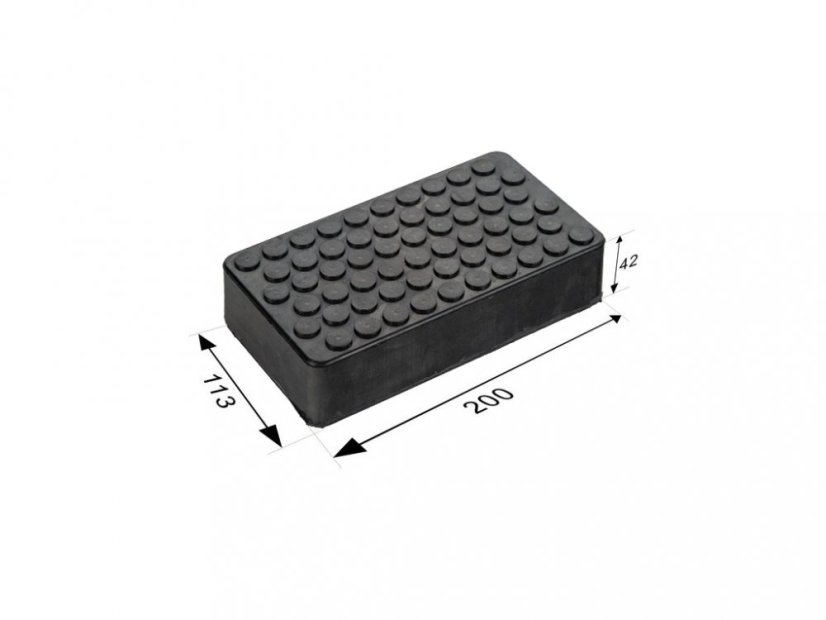 Gumi alátét emelőhöz 200x113x42mm P3