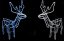 Božična dekoracija - Severni jelen 80x97x42cm BLUE