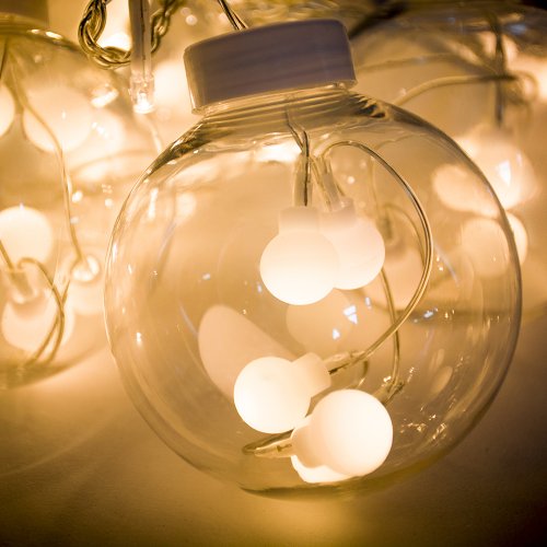 Instalație de Crăciun cu globulețe 108 LED, 3m, alb cald