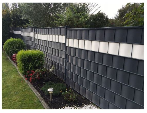 Belátásgátló szalag 19cm x 35m 450g/m2 Grafit + kapcsok 24db