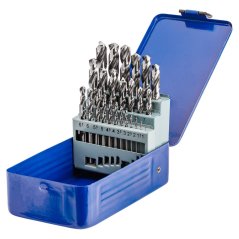 Komplet svedrov NWKa Basic M-25 za jeklo in litino, 1,0-13,0 mm, brušeni, HSS (25 kosov) 02625001-1