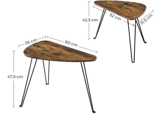 Set konferenčnih mizic 2 kosa Rustik DESIGN