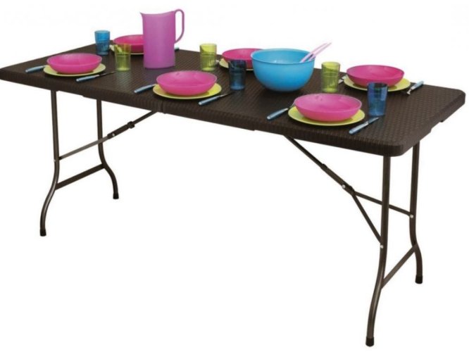 Összecsukható catering asztal 180cm Brown Rattan