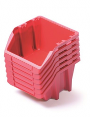 Пластмасови кутии 214x198x133mm Червено 6 бр.