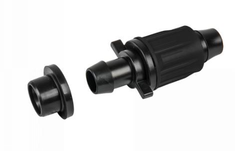 QJ csatlakozó PE csepegtető tömlőhöz 16 mm, tömlődugó tömítéssel