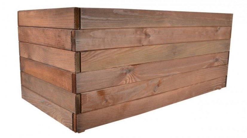 Дървена саксия Кафява 80x38x33см