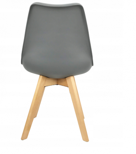 Трапезен стол тъмно сив скандинавски стил Basic