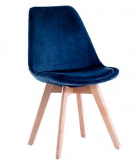 Stolica od baršuna u skandinavskom stilu BLUE GLAMOR