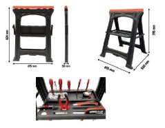 Работни козове + рафт за инструменти 2 бр. 170 кг/бр. KD506