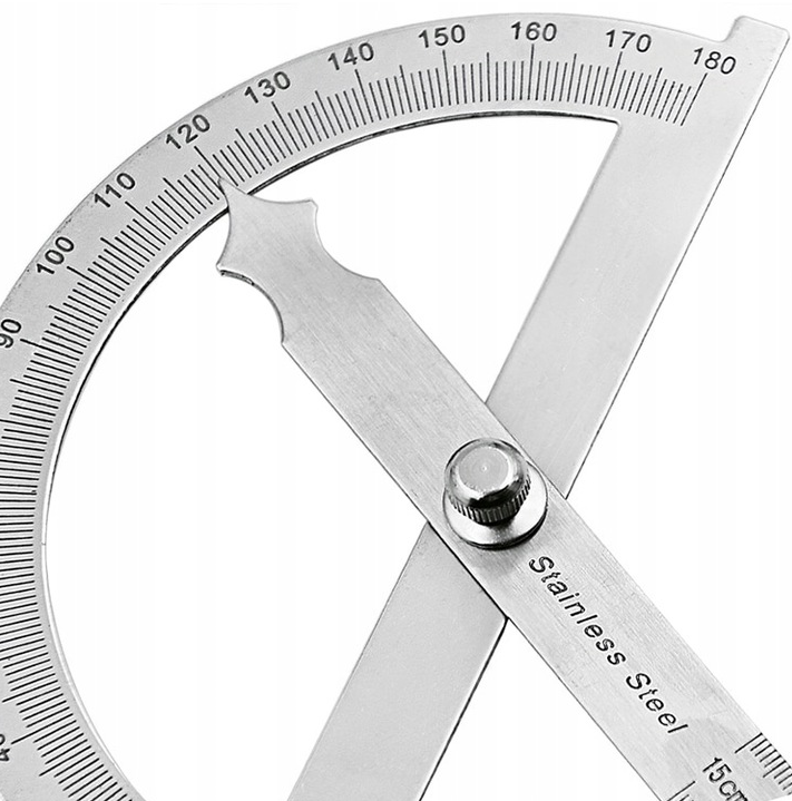 Szögmérő rögzítővel 0-180° 150mm