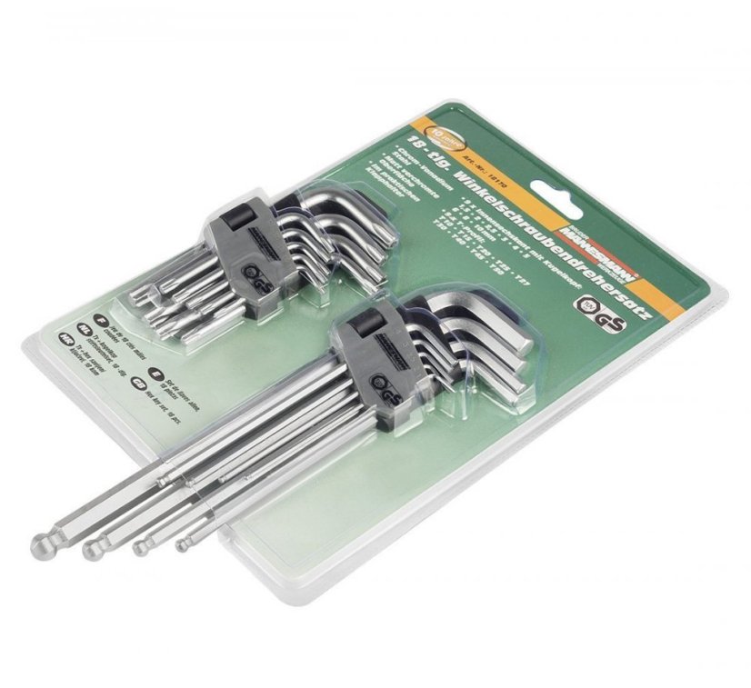 Imbuszkulcs + Torx készlet 18 db Professional