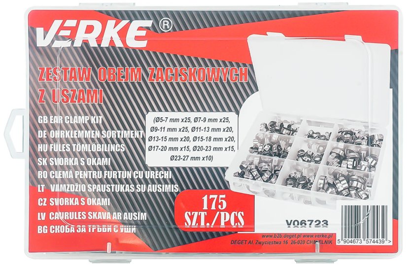 Tömlőbilincs készlet 175db
