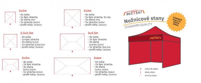 Összecsukható sátor 3x3 Bézs SQ