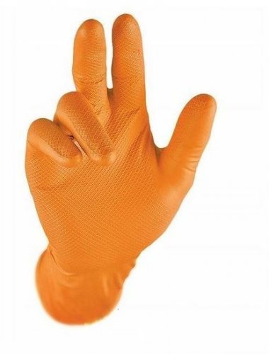 Mănuși de lucru din nitril Orange PREMIUM L 50 buc