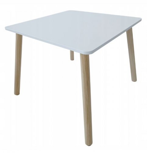 Детска маса и 2 стола в бяло