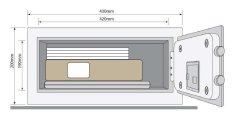 Hotelsafe YALE für den Laptop 15 " YLV200DB1