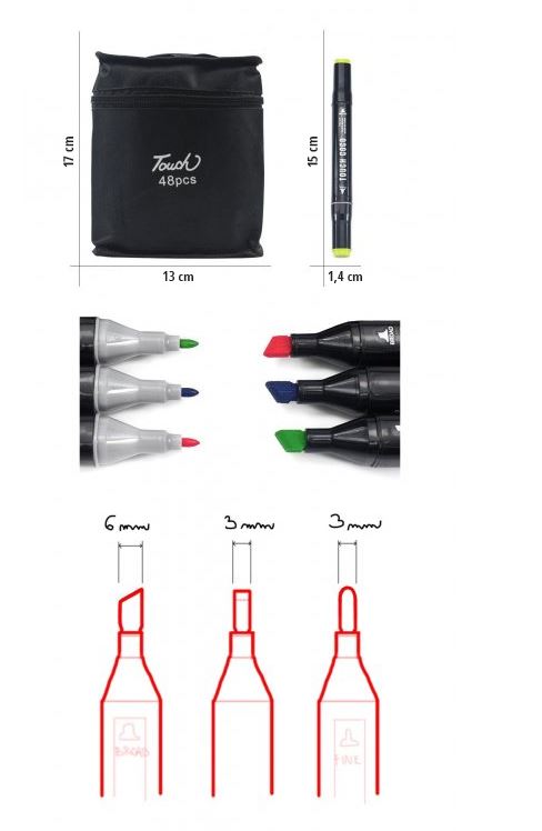 Festő filctollak gyermekeknek 48db